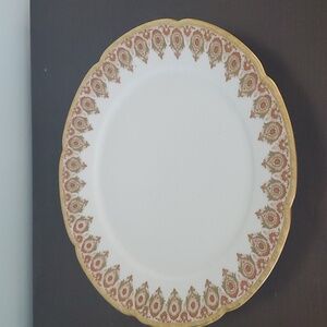 10 inch limoges William Guerin & Company plate, red, gold, green